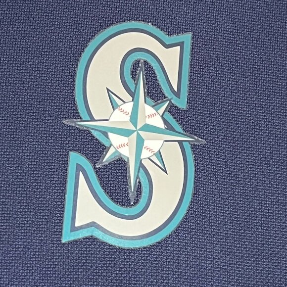 Seattle Mariners Majestic Cool Base Men's Quarter-Zip Pullover Size Medium M MLB - Picture 8 of 11